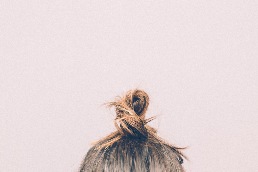 conditioned-hair-selfie-bun
